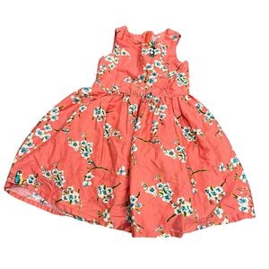 2/$15 Max 2-3 yr Floral Coral pink sleeveless a-line casual 100% cotton Dress